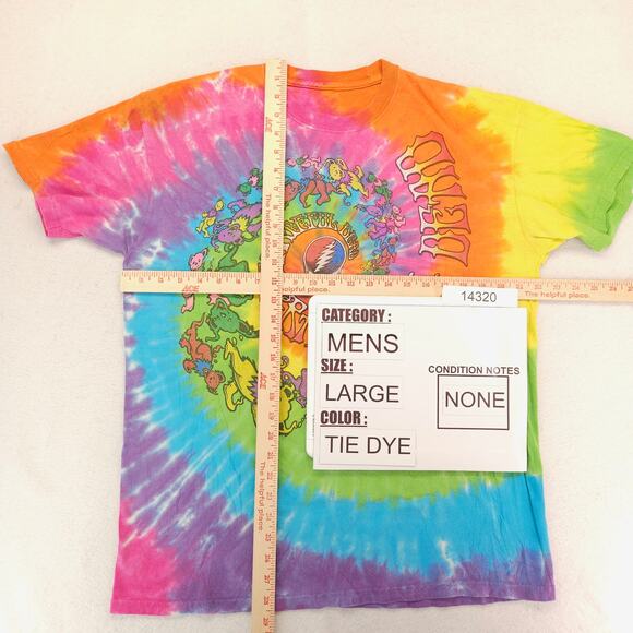 Grateful Dead Band Crew Neck Short Sleeve Graphic T Shirt Mens Size L Tie Dye - Picture 6 of 10